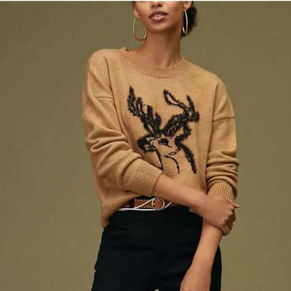Anthropologie Sweaters - Anthropologie Reindeer Sweater Size Medium